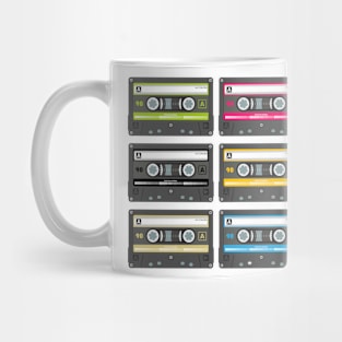 Cassette tape montage Mug